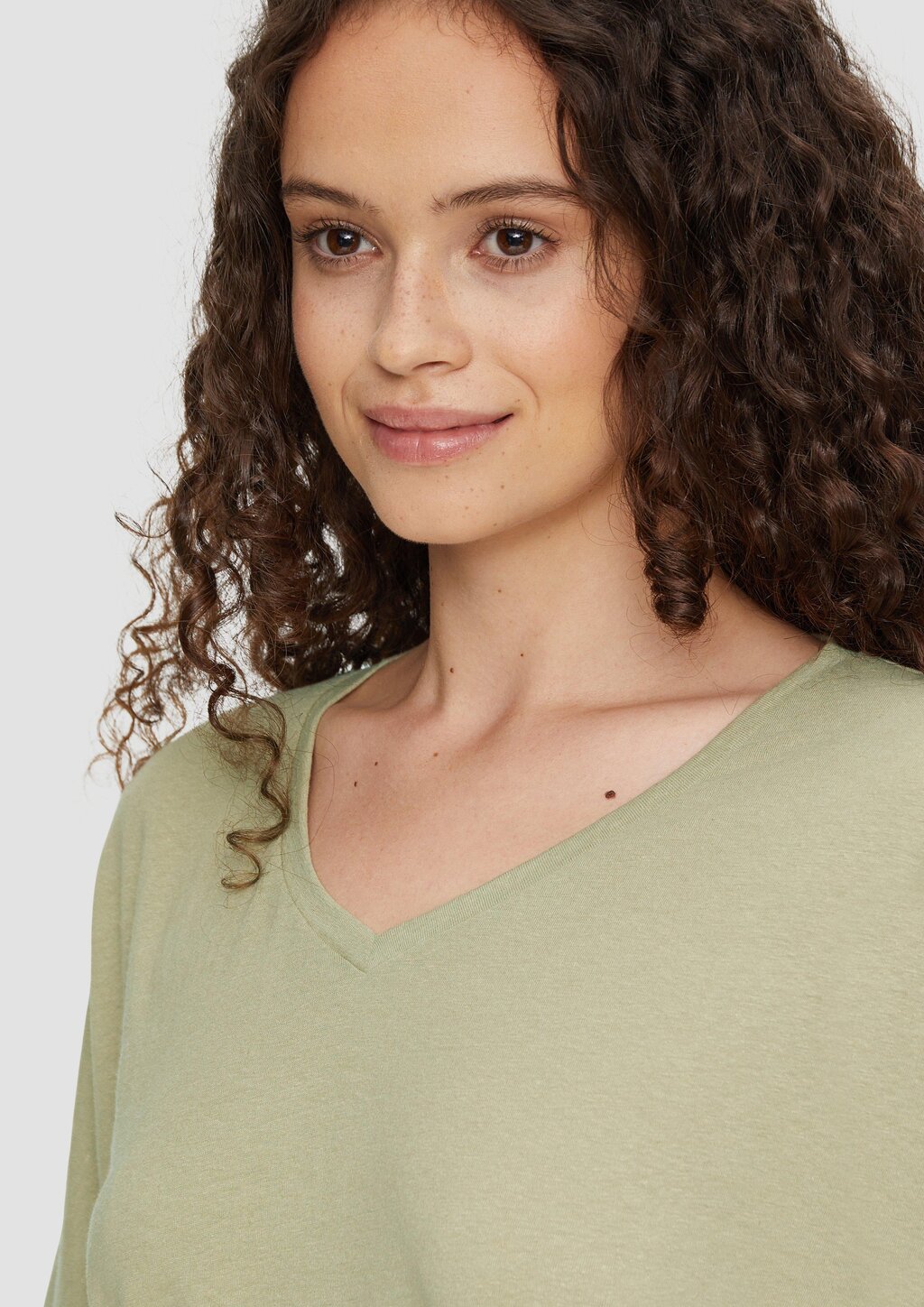 T-Shirt aus Leinenmix im Relaxed Fit