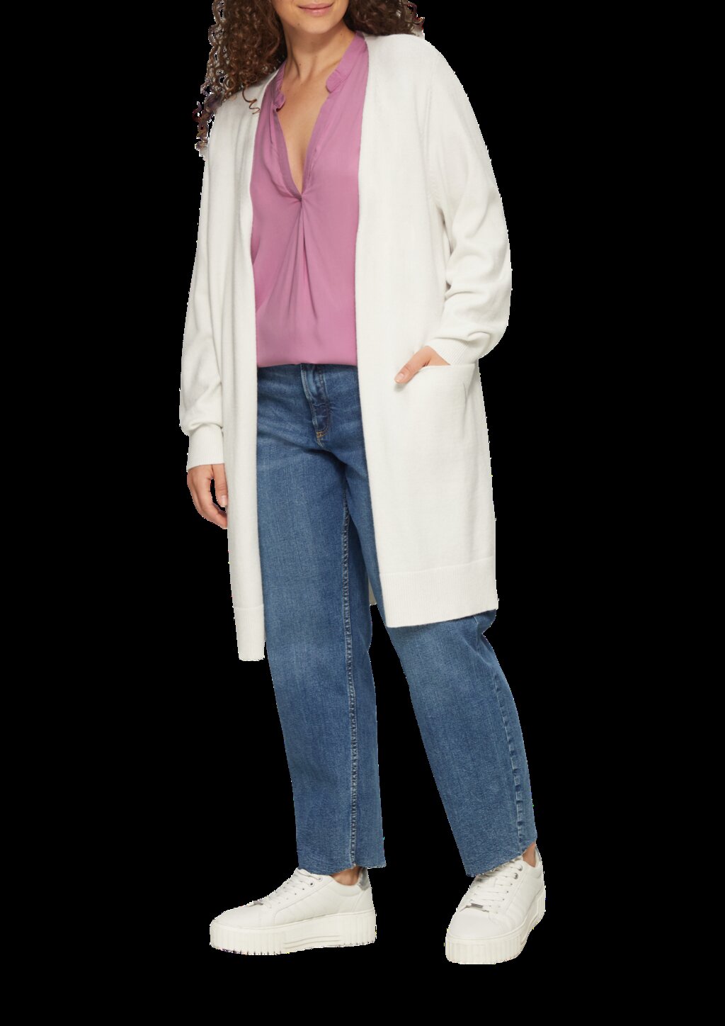 Loose-Fit-Bluse mit Stehkragen