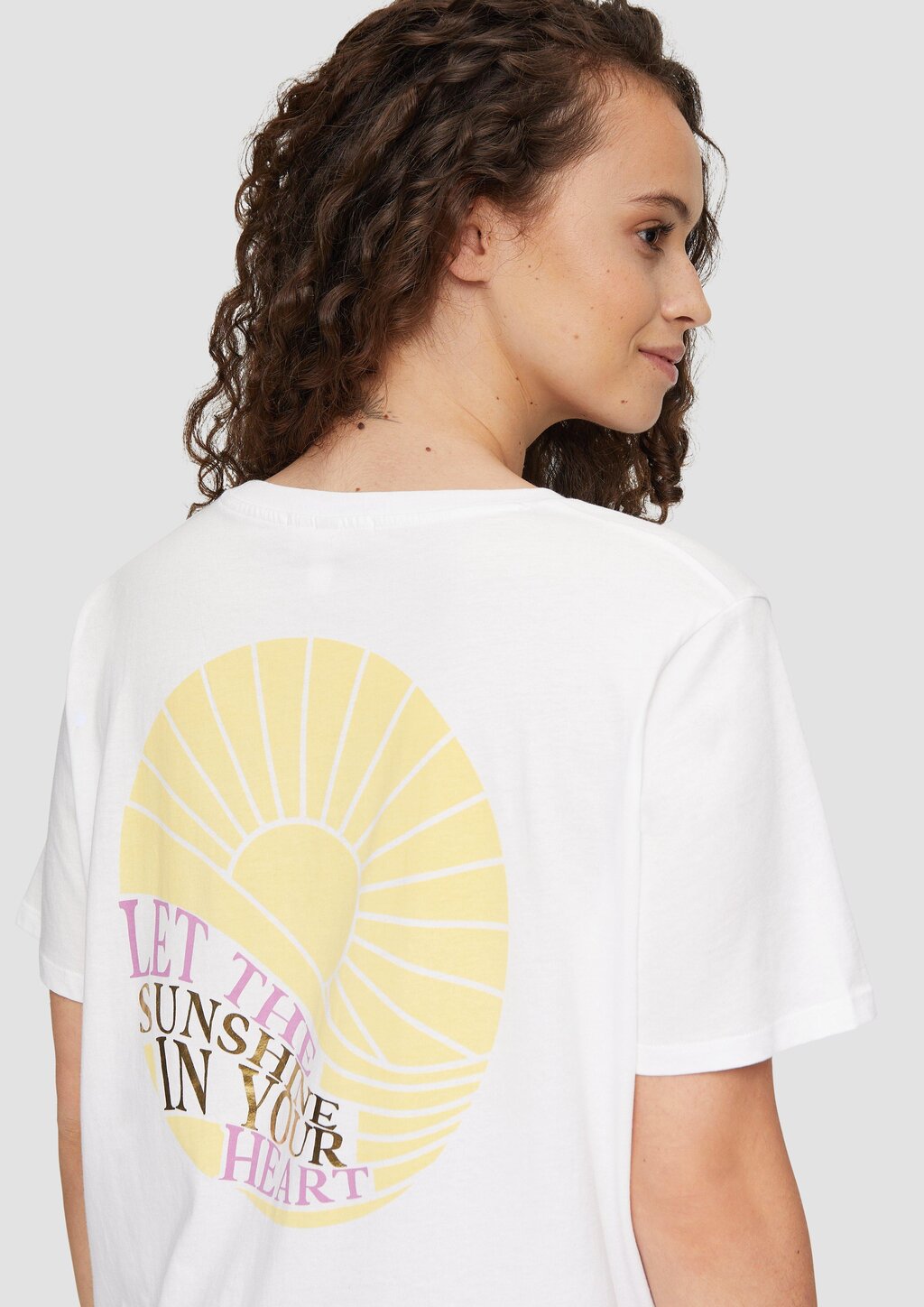 T-Shirt aus Baumwolle mit Print-Detail