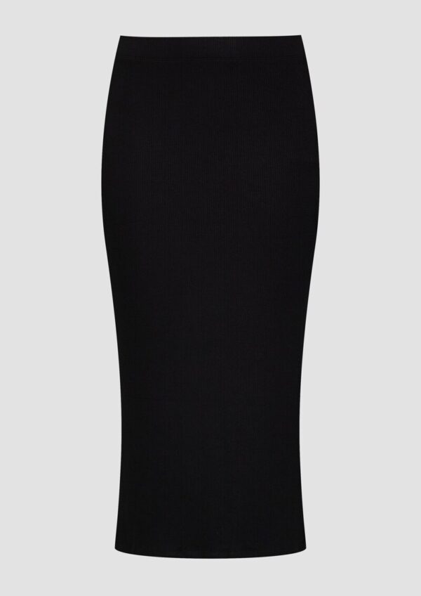 Elastischer Maxirock mit Rippstruktur