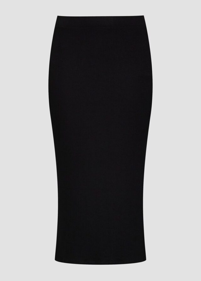 Elastischer Maxirock mit Rippstruktur