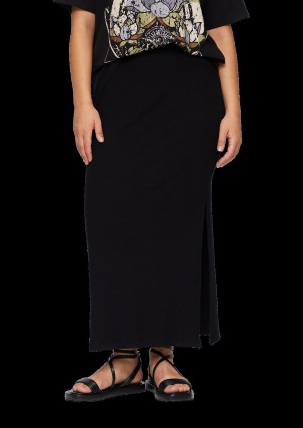 Elastischer Maxirock mit Rippstruktur