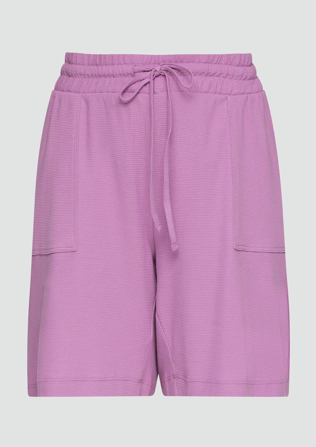 Kurze Hose mit Elastikbund und Waffelpiqué-Struktur