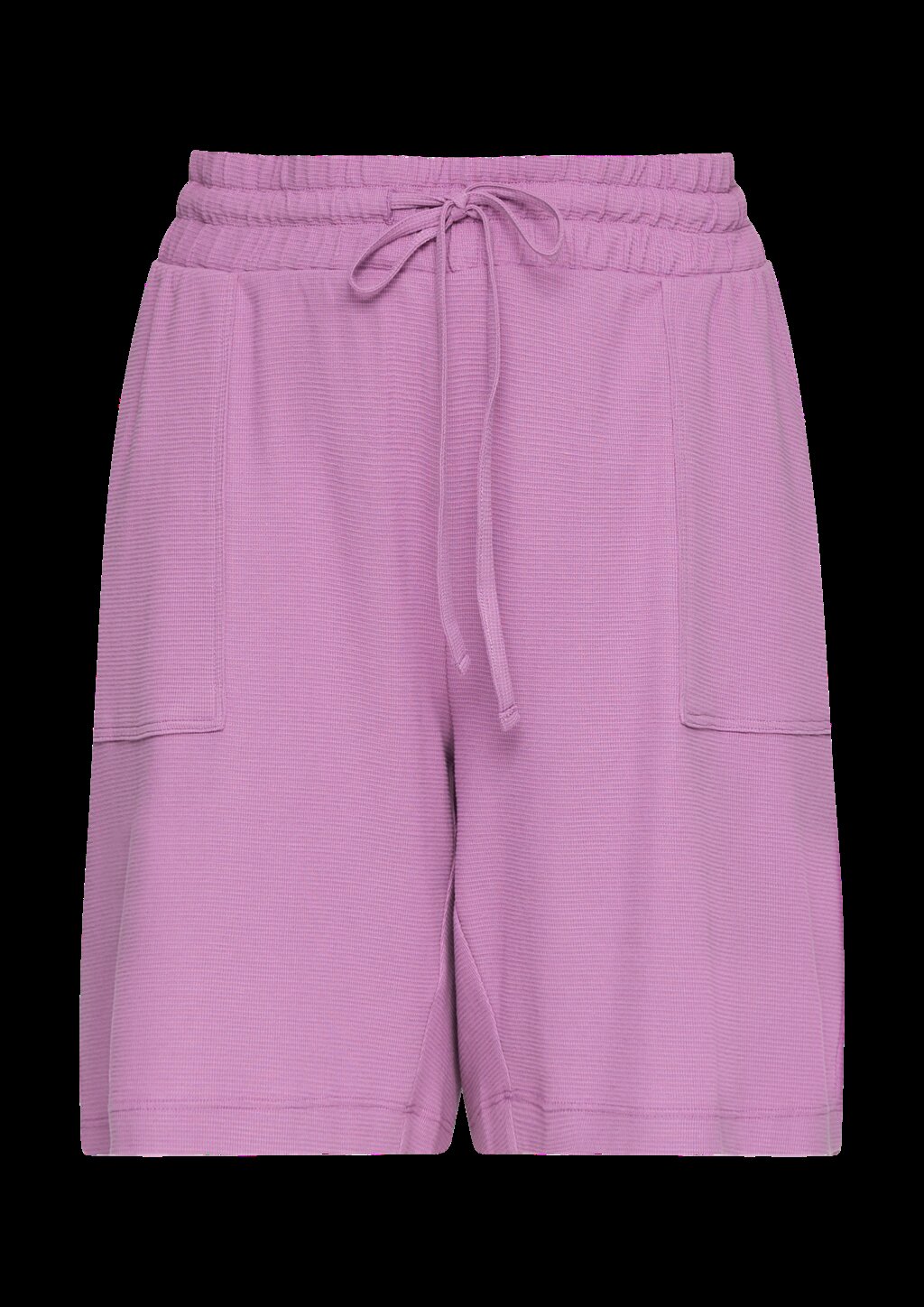 Kurze Hose mit Elastikbund und Waffelpiqué-Struktur