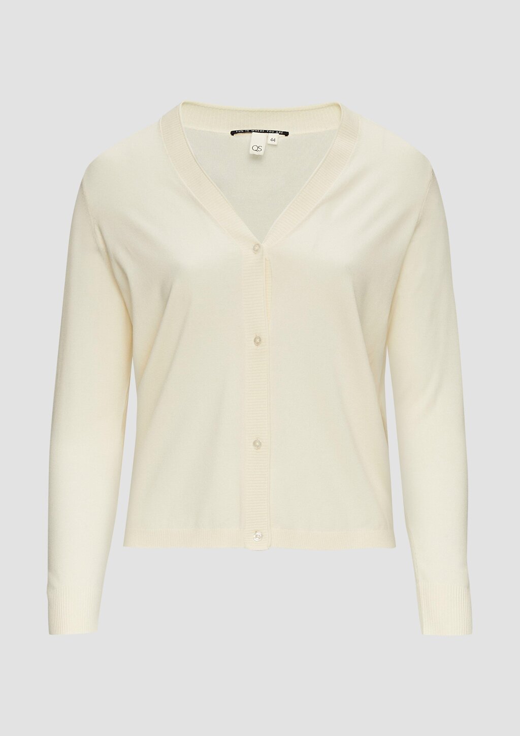 Strickjacke aus Viskosemix mit Rippbündchen