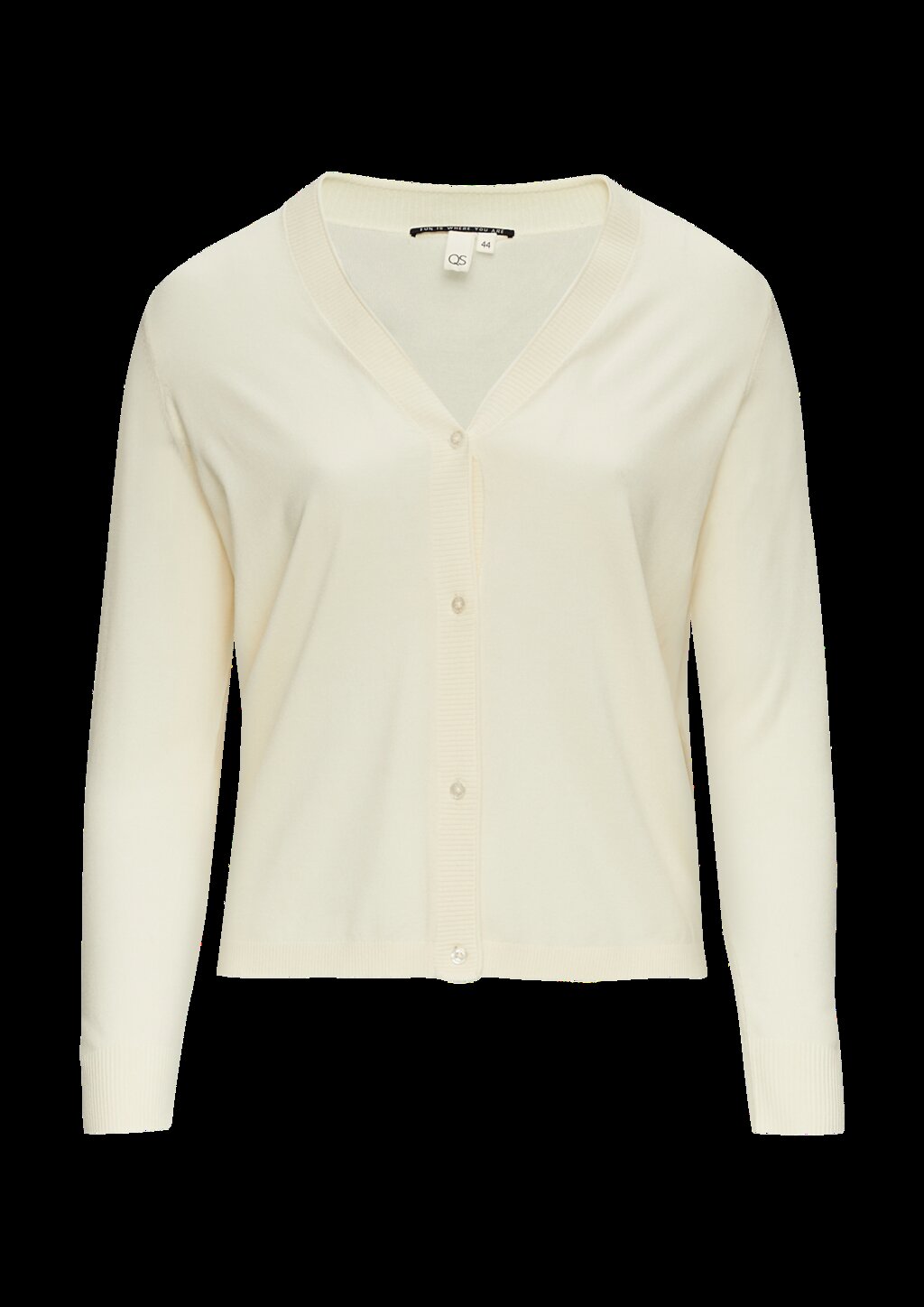 Strickjacke aus Viskosemix mit Rippbündchen