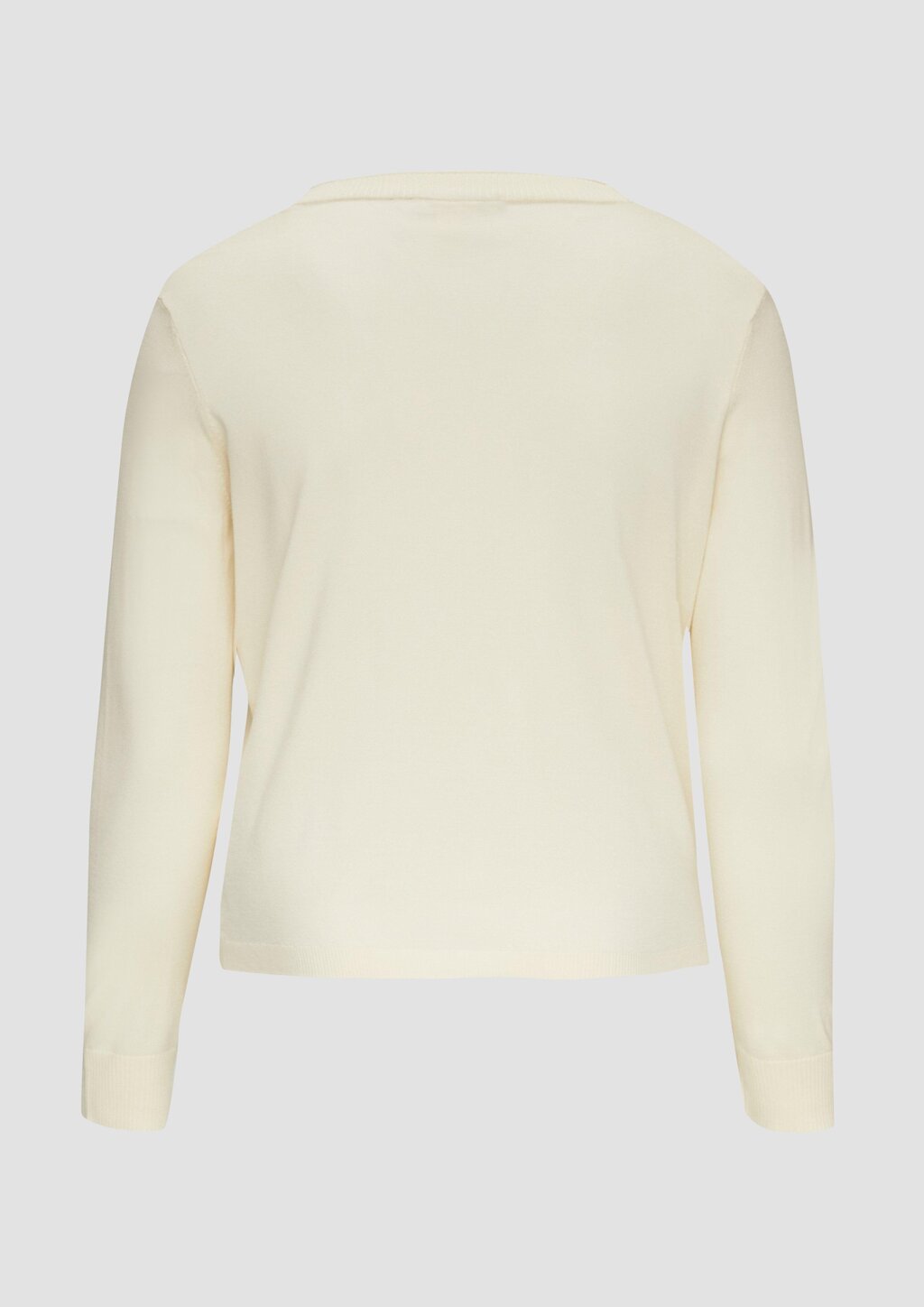 Strickjacke aus Viskosemix mit Rippbündchen