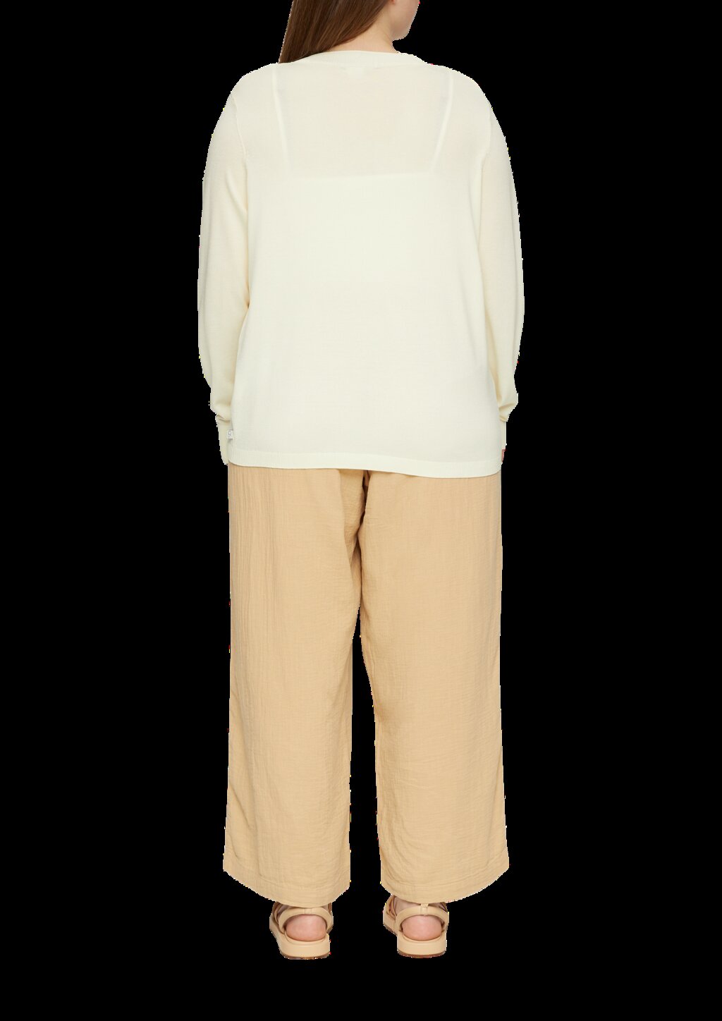 Strickjacke aus Viskosemix mit Rippbündchen