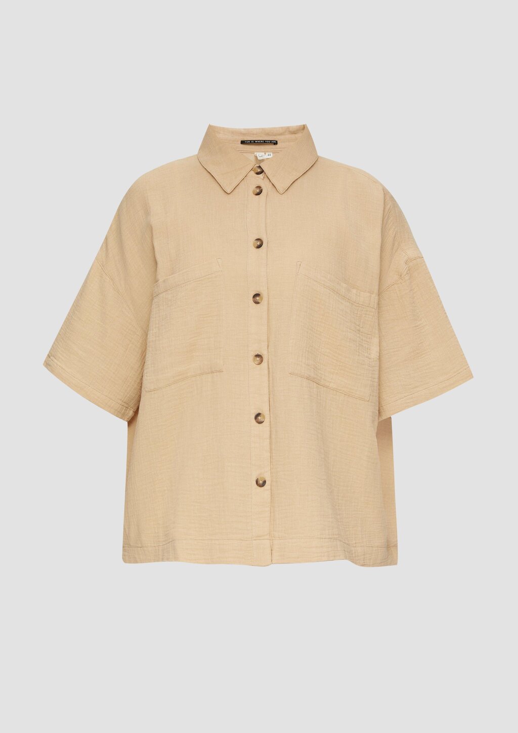 Hemdbluse aus Baumwolle in kurzer Länge