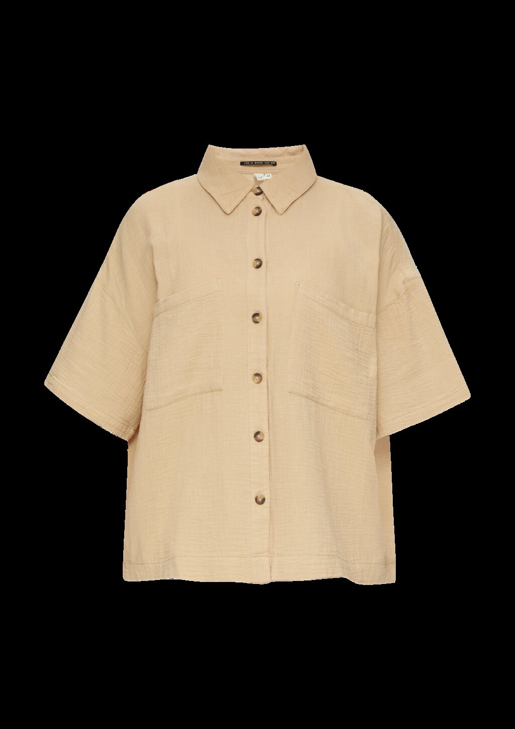 Hemdbluse aus Baumwolle in kurzer Länge