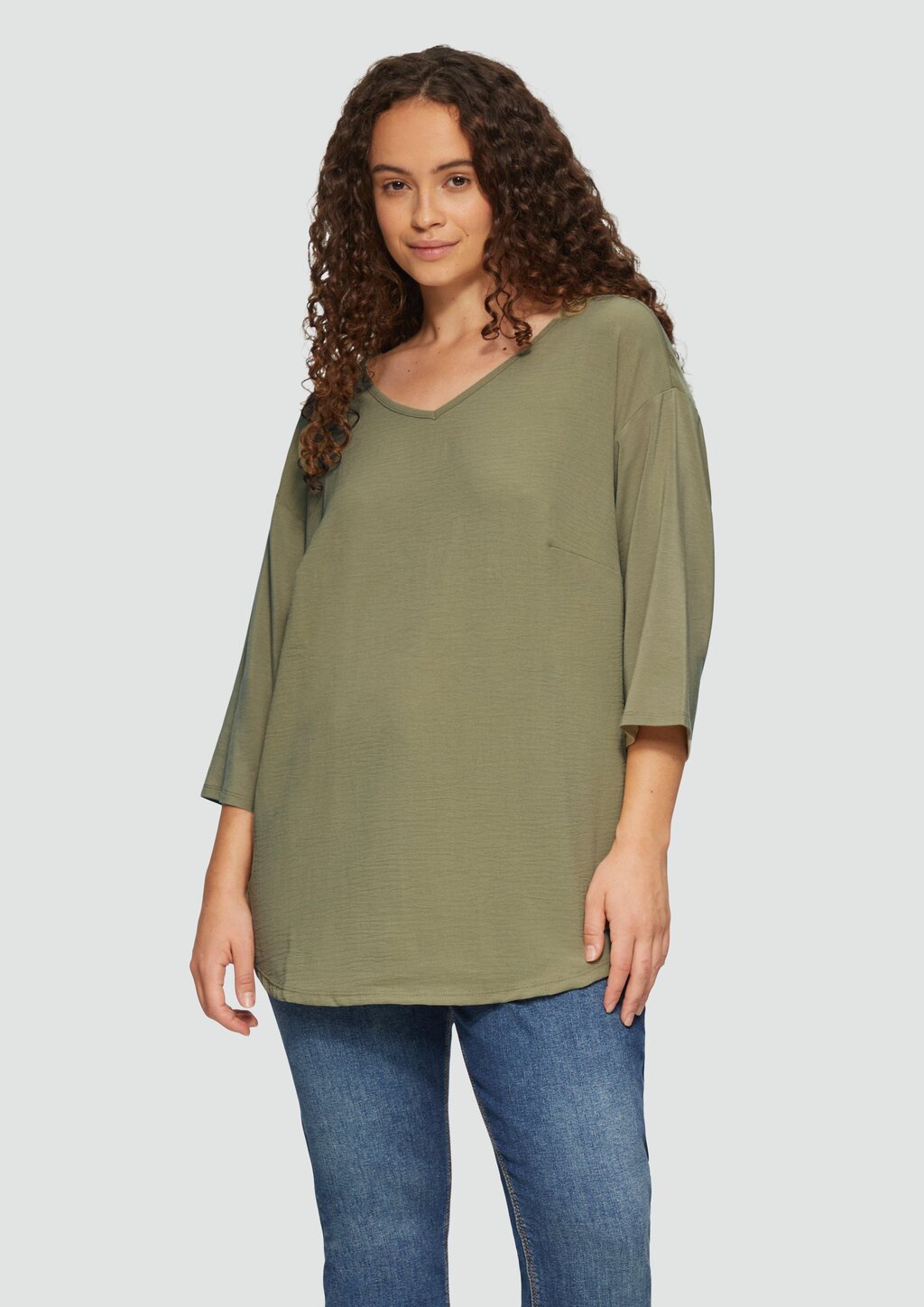 Shirt im Fabricmix und Loose Fit