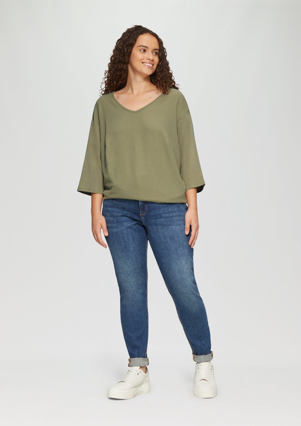 Shirt im Fabricmix und Loose Fit