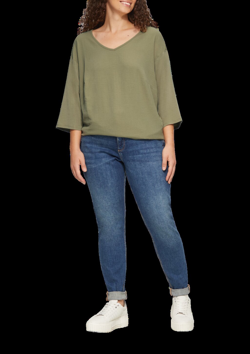 Shirt im Fabricmix und Loose Fit