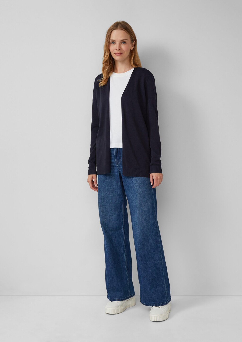 Cardigan aus Viskose-Baumwollmix