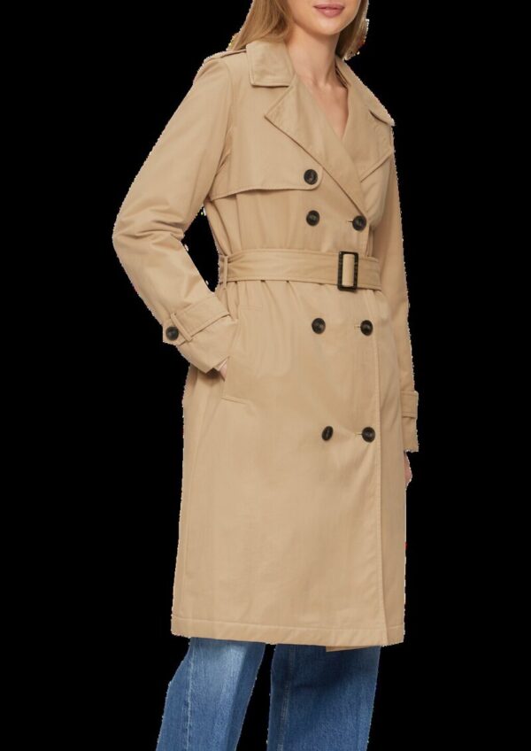 Wattierter Trenchcoat mit Innenprint