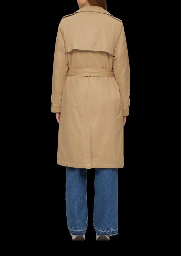 Wattierter Trenchcoat mit Innenprint