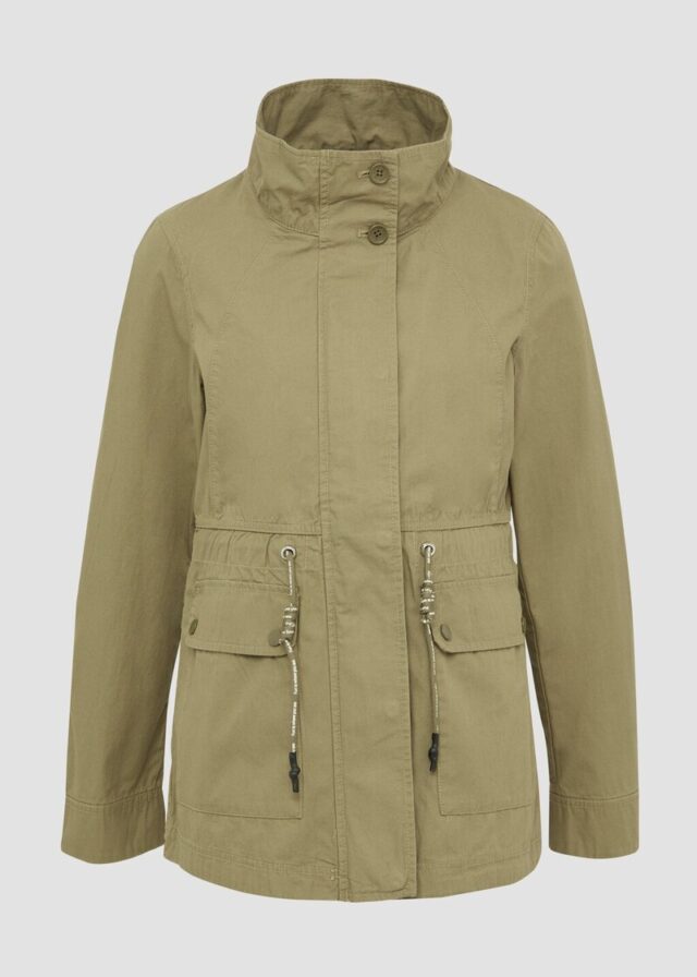 Baumwolljacke mit Tunnelzug in der Taille