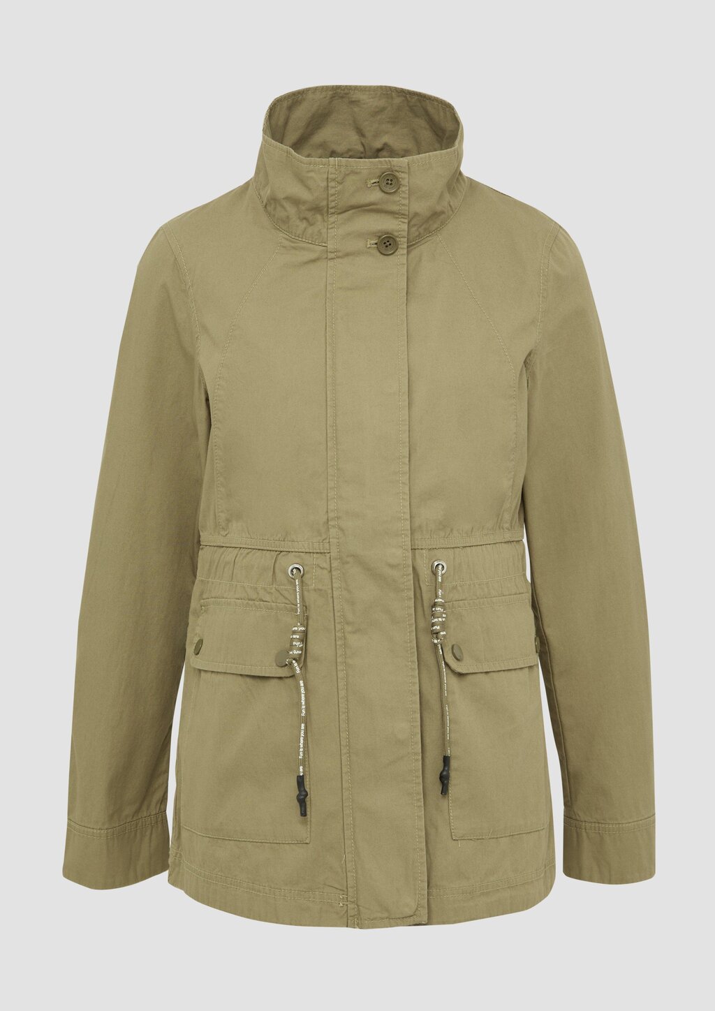 Baumwolljacke mit Tunnelzug in der Taille