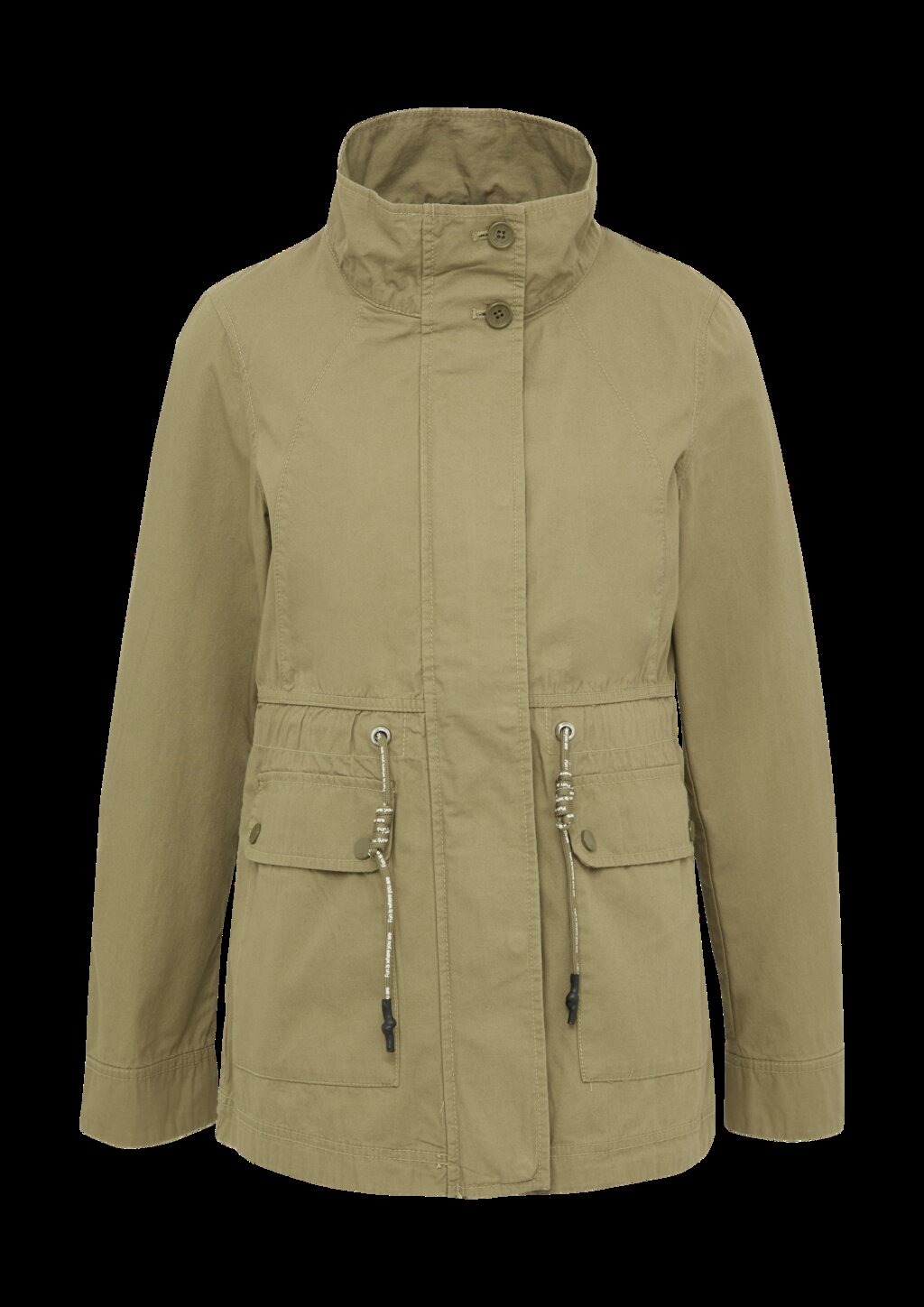 Baumwolljacke mit Tunnelzug in der Taille