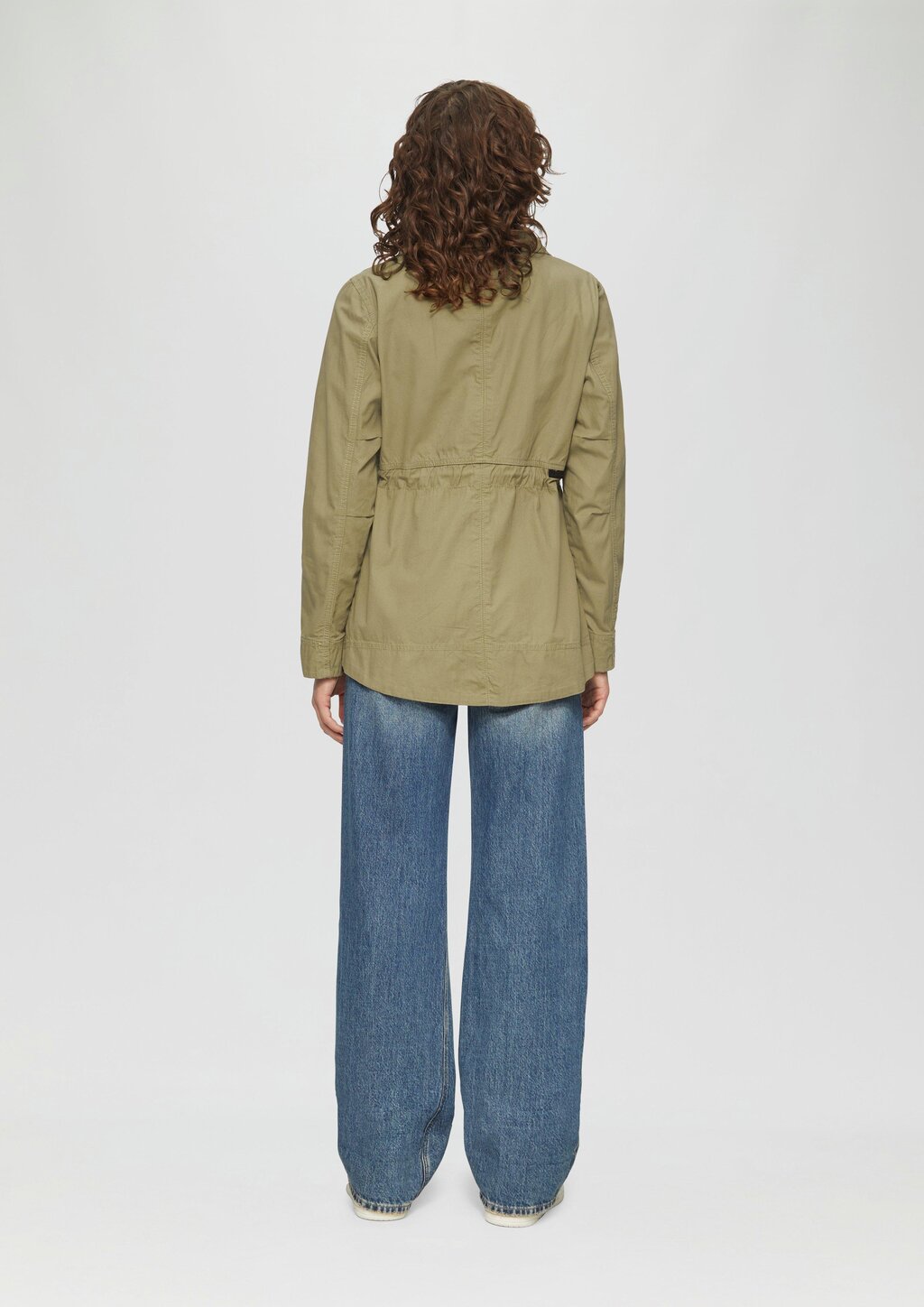 Baumwolljacke mit Tunnelzug in der Taille