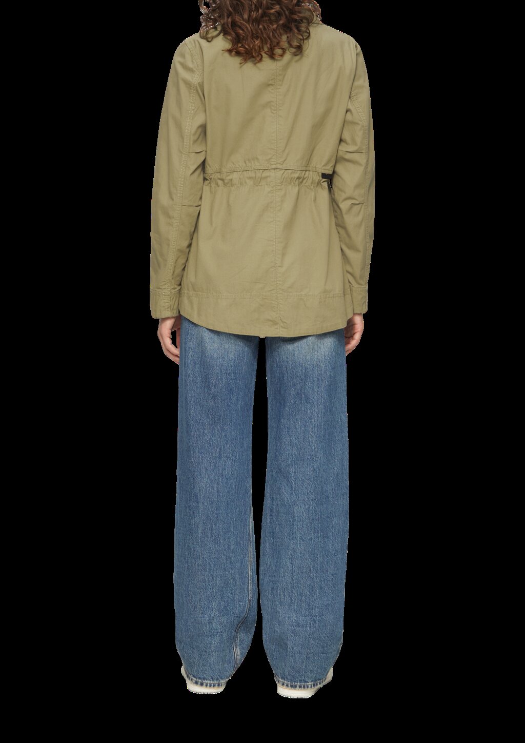 Baumwolljacke mit Tunnelzug in der Taille