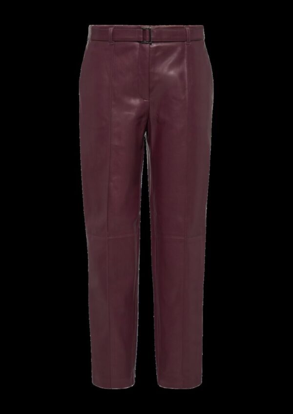 Regular: Cigarette Pants aus Lederimitat