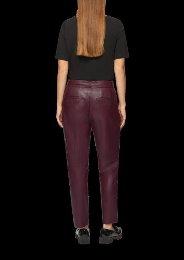 Regular: Cigarette Pants aus Lederimitat