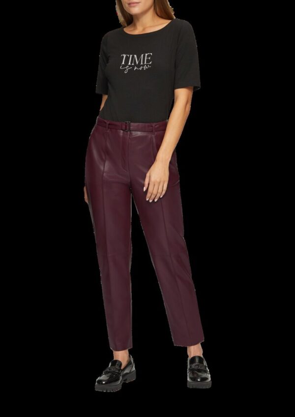 Regular: Cigarette Pants aus Lederimitat