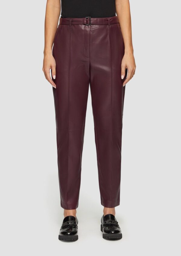 Regular: Cigarette Pants aus Lederimitat