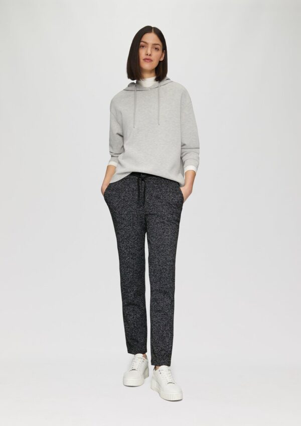 Jogg Pants im melierter Optik mit elastischem Bund
