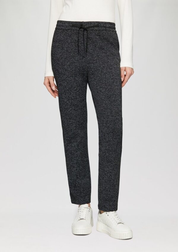 Jogg Pants im melierter Optik mit elastischem Bund