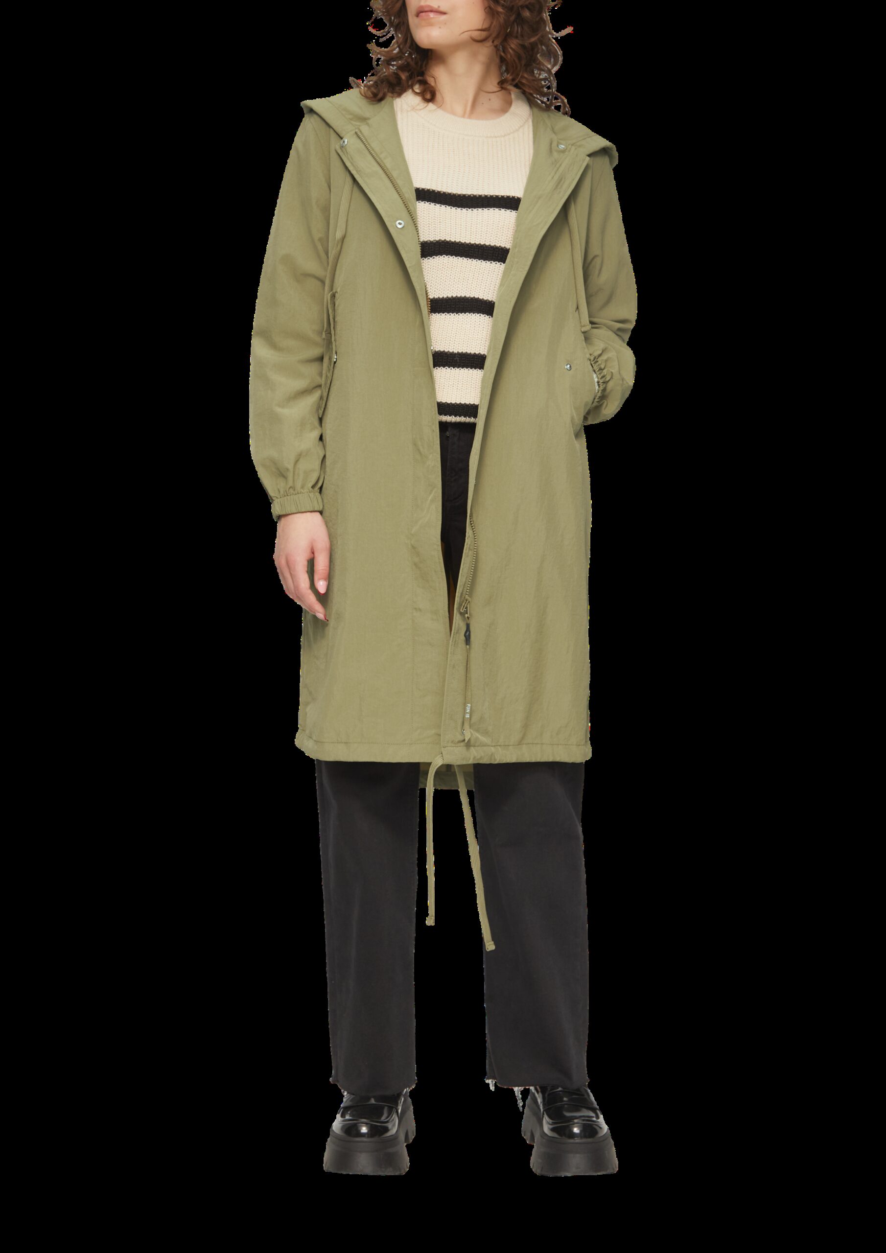Legerer Nylonparka mit Kapuze