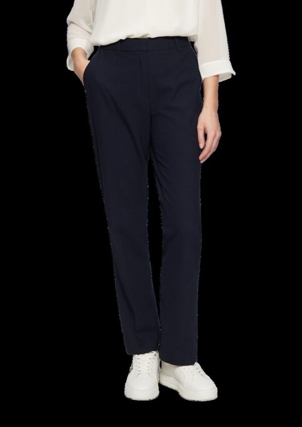 Regular: Straight Leg-Hose mit Waffelpiqué-Struktur