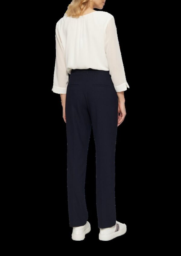 Regular: Straight Leg-Hose mit Waffelpiqué-Struktur