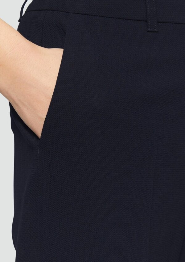 Regular: Straight Leg-Hose mit Waffelpiqué-Struktur