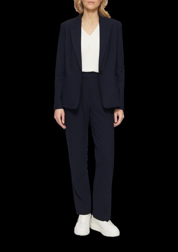 Regular: Straight Leg-Hose mit Waffelpiqué-Struktur