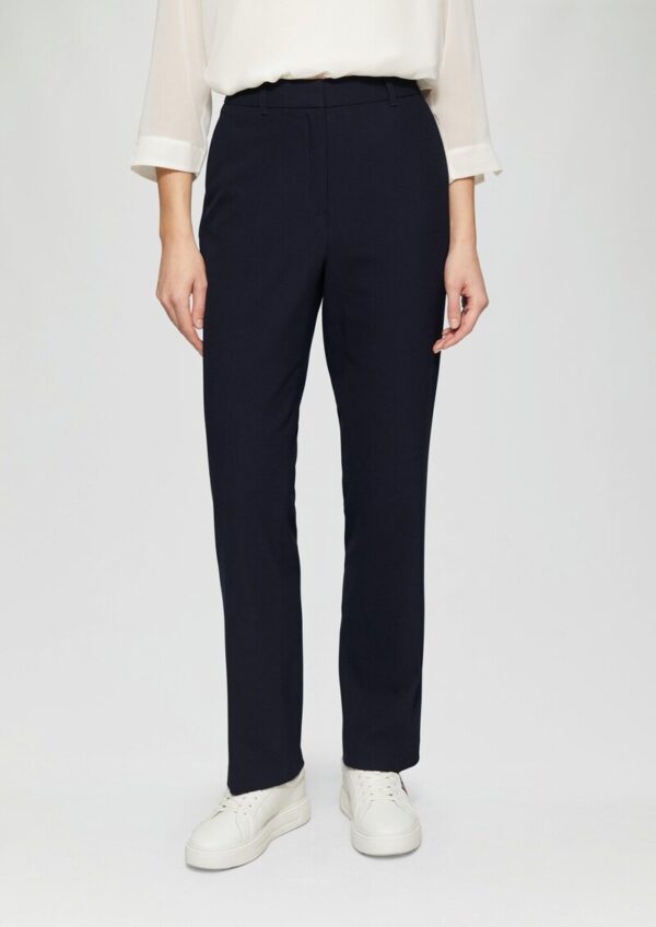 Regular: Straight Leg-Hose mit Waffelpiqué-Struktur