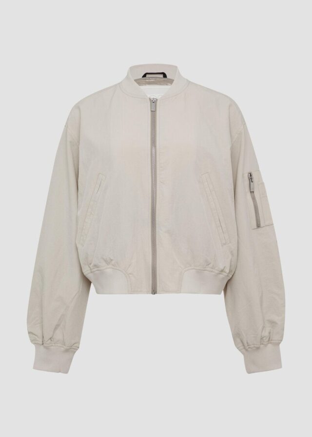 Blouson mit Stehkragen und Rippbündchen