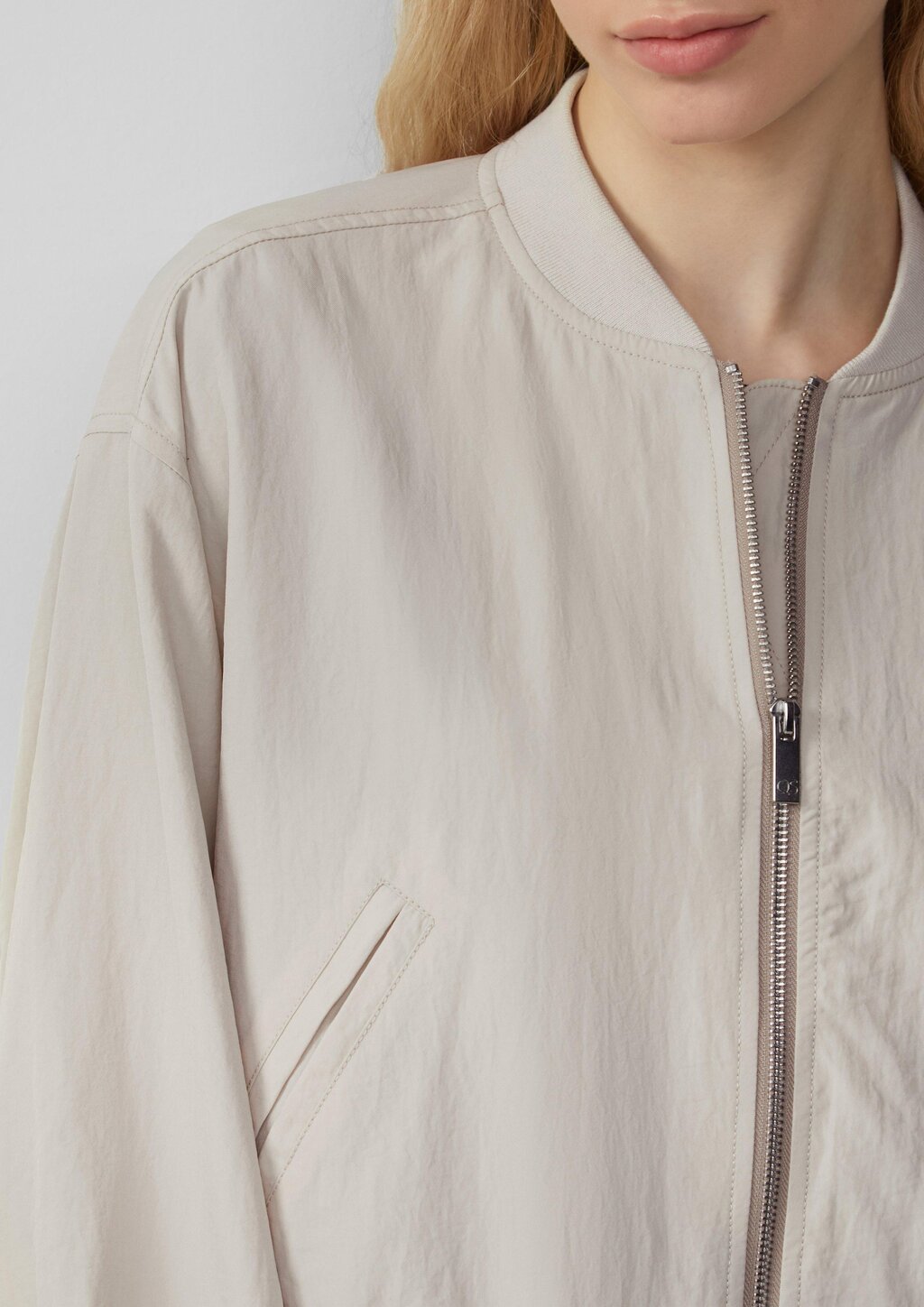 Blouson mit Stehkragen und Rippbündchen