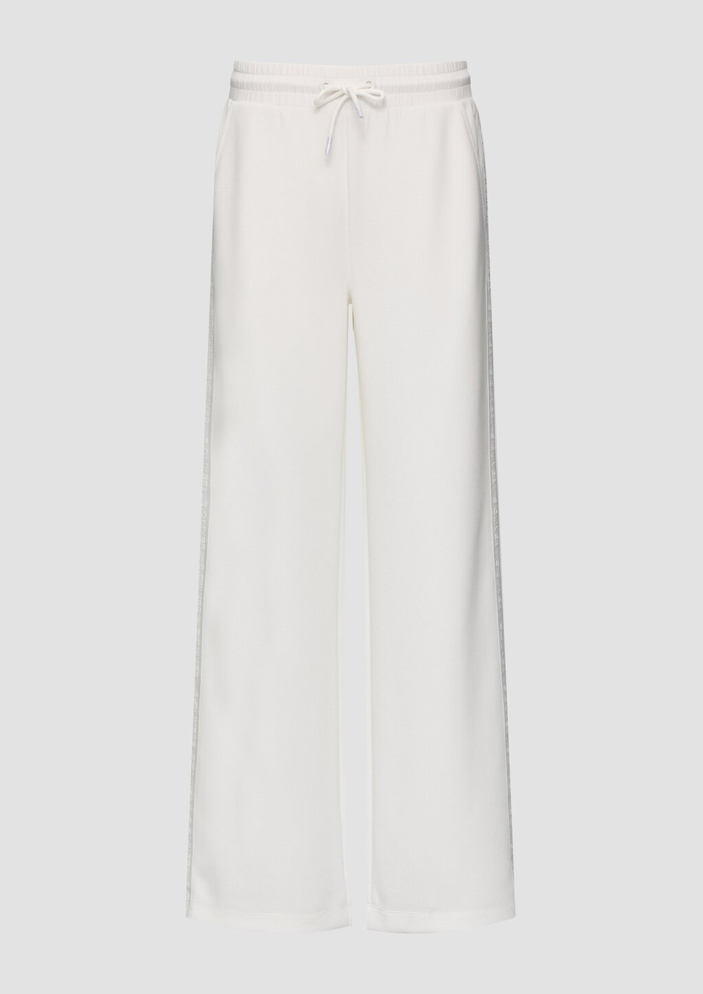 Scuba-Hose mit Wide-Leg und Logo-Detail an der Seitennaht