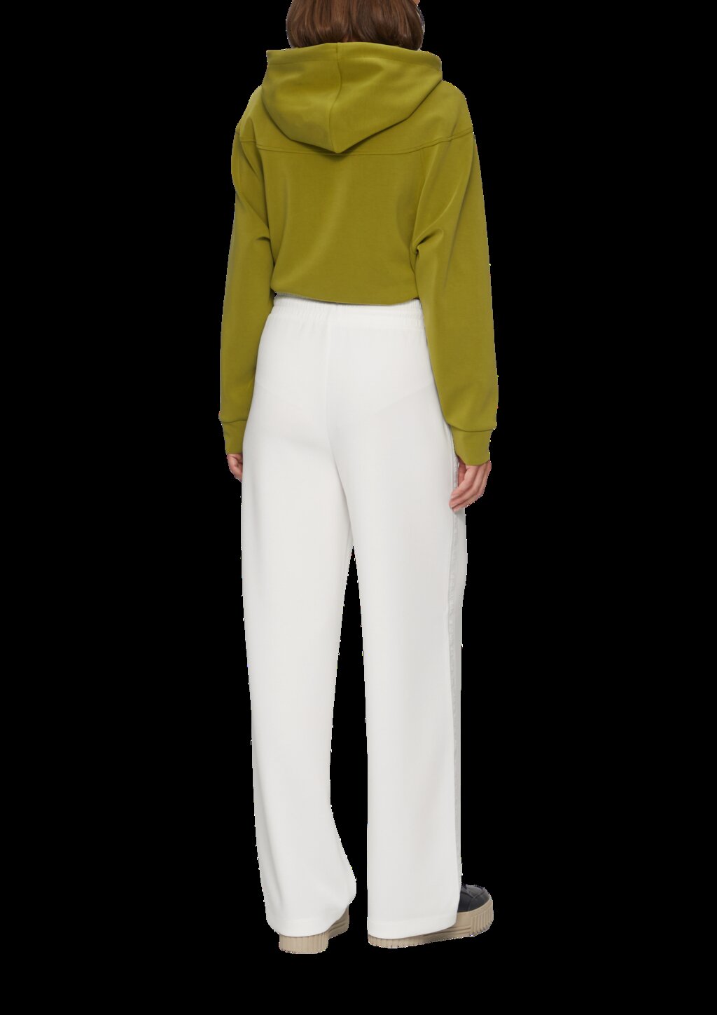 Scuba-Hose mit Wide-Leg und Logo-Detail an der Seitennaht