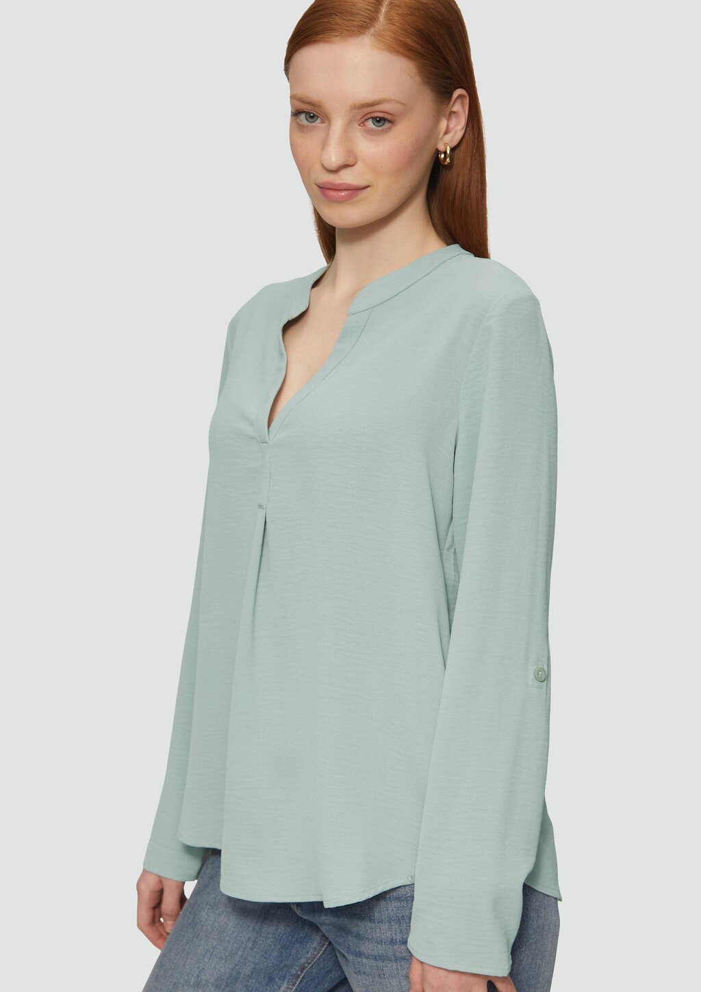 Tunikabluse mit Ärmeln zum Krempeln