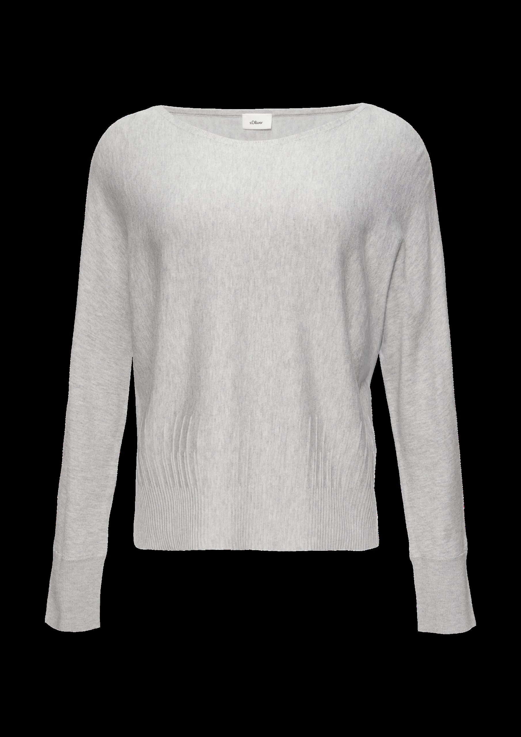 Strickpullover mit Strukturmuster am Saum