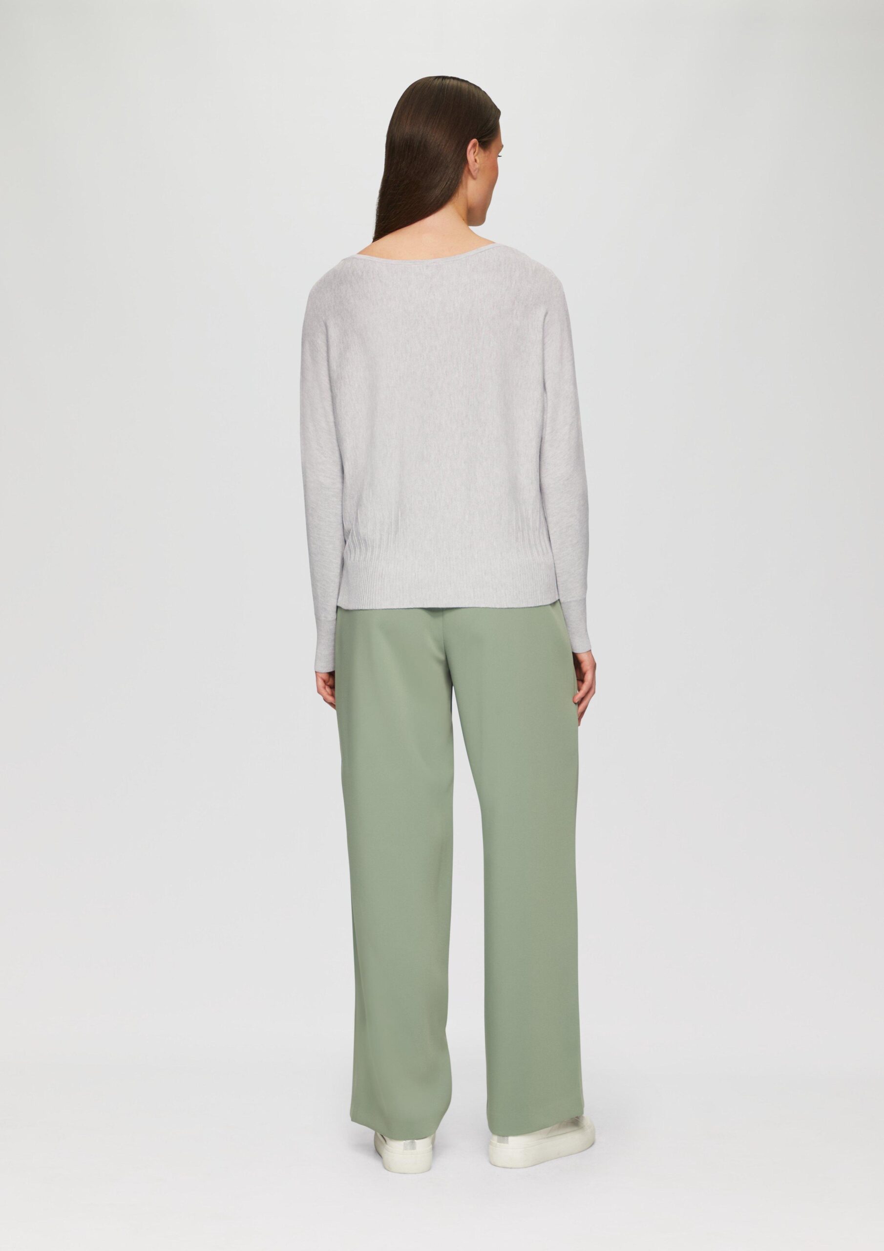 Strickpullover mit Strukturmuster am Saum