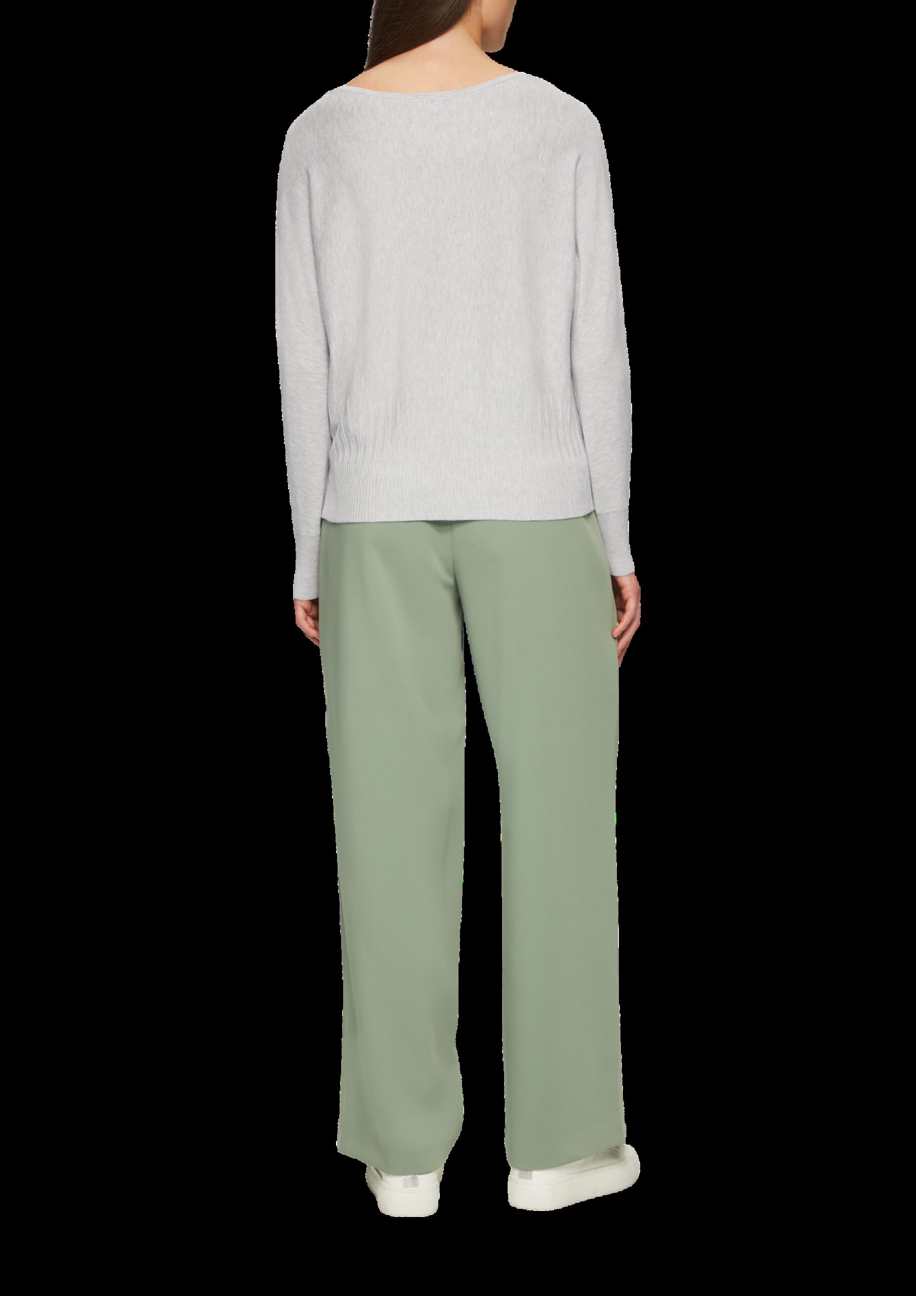 Strickpullover mit Strukturmuster am Saum