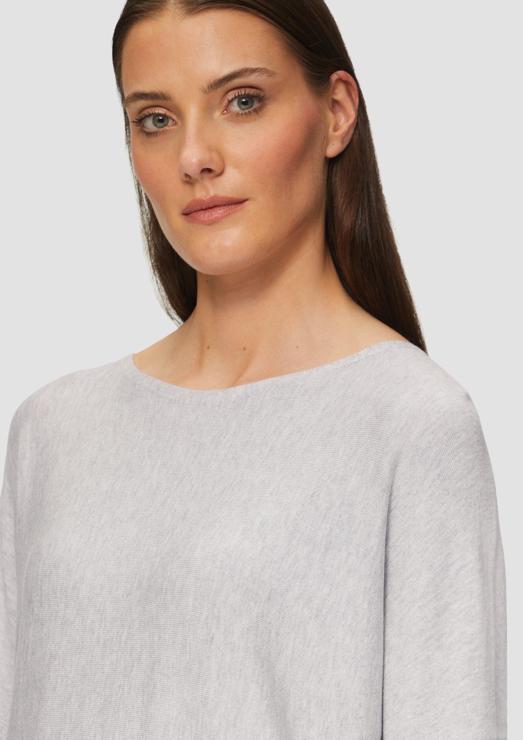 Strickpullover mit Strukturmuster am Saum