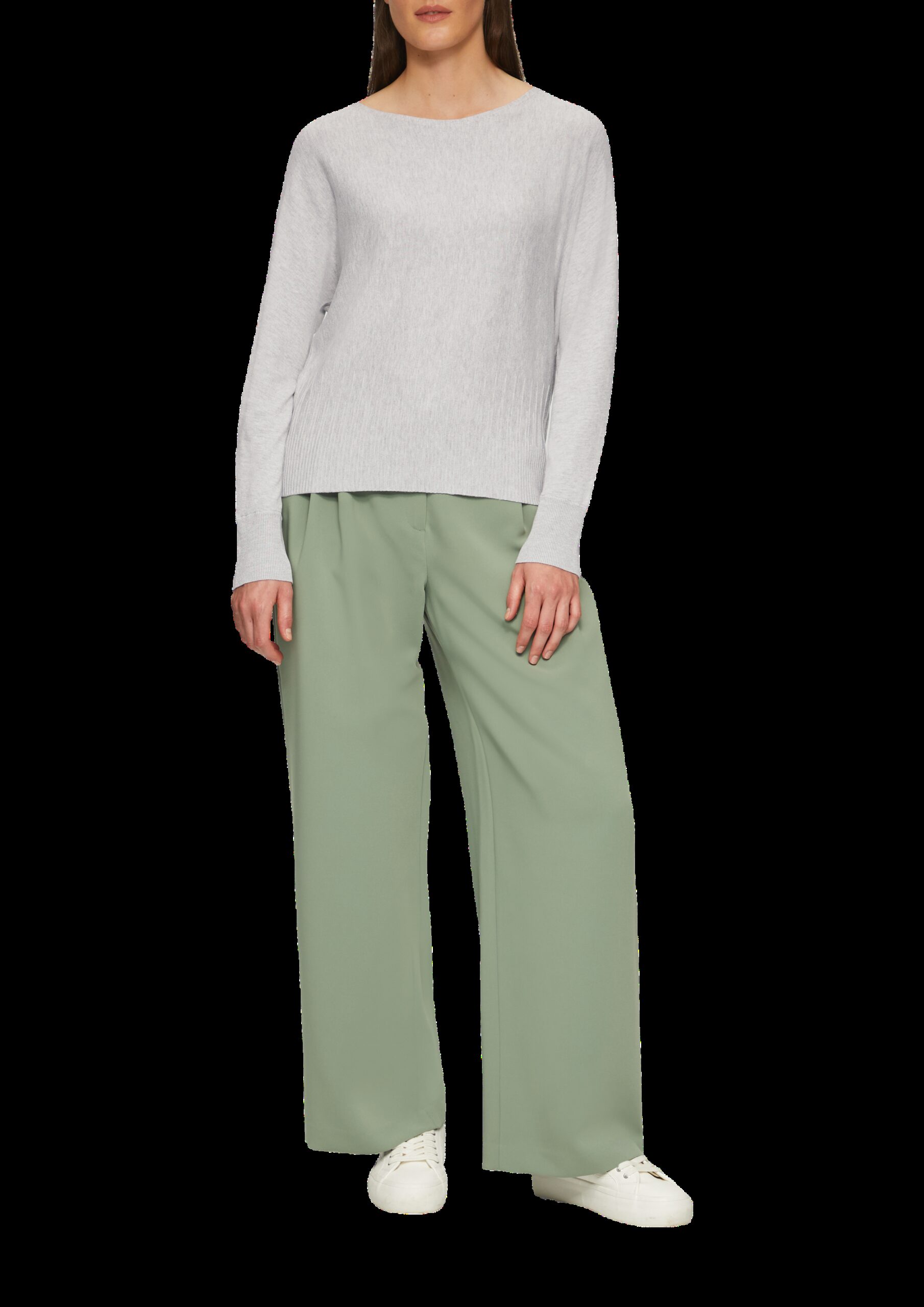 Strickpullover mit Strukturmuster am Saum