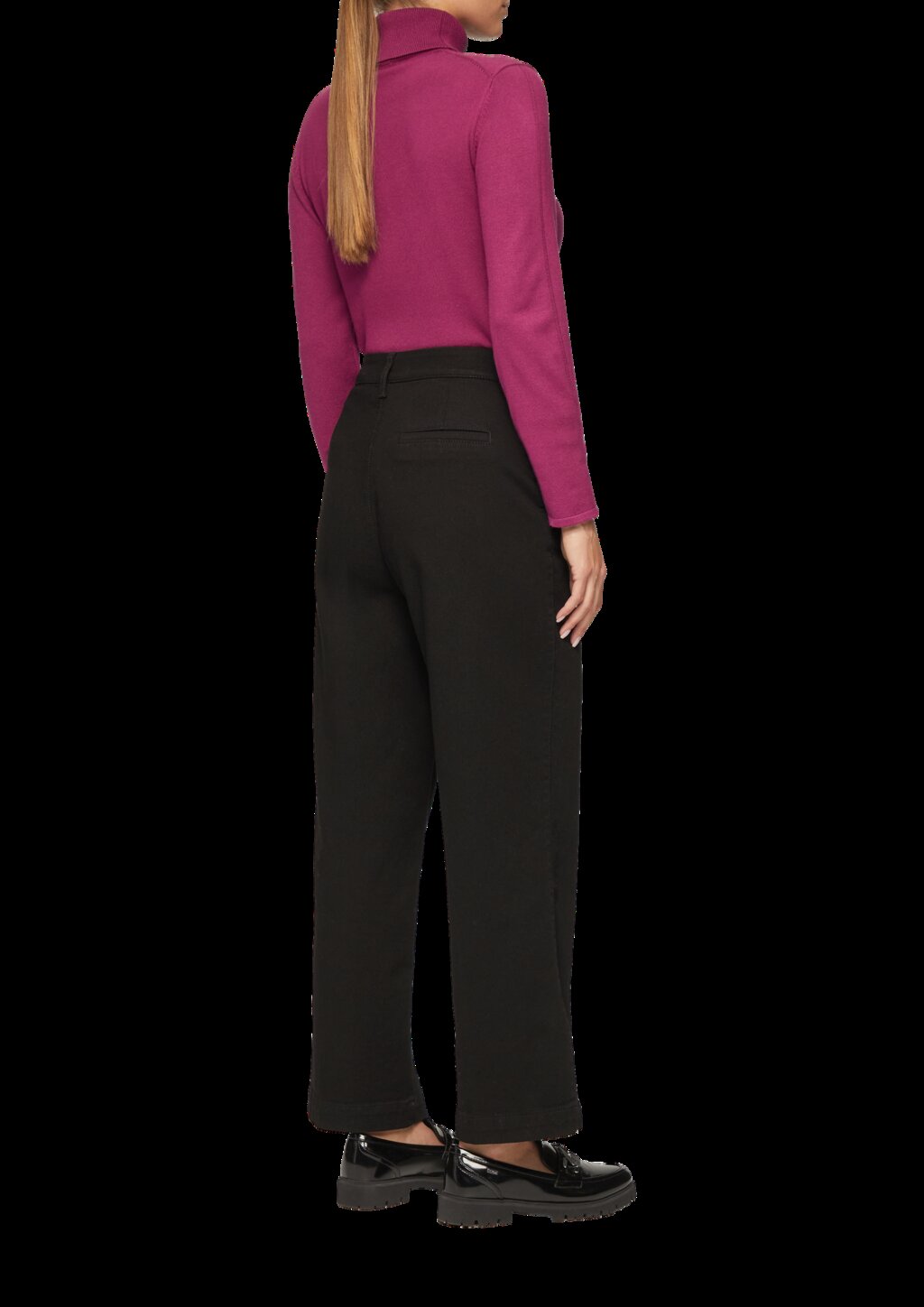 Feiner Rollkragenpullover mit Ajour-Details