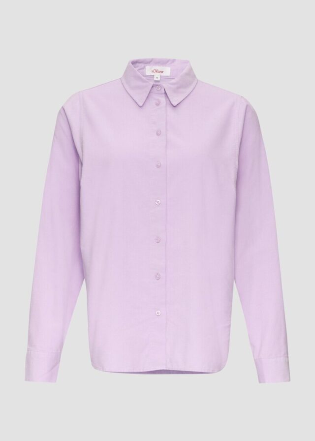 Cordbluse im Relaxed Fit mit Naht-Details