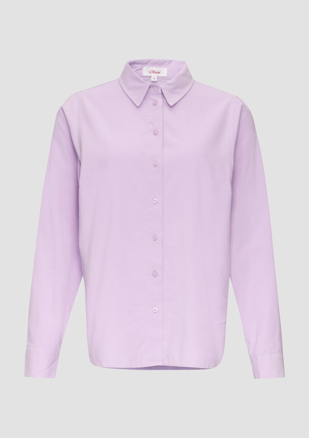 Cordbluse im Relaxed Fit mit Naht-Details